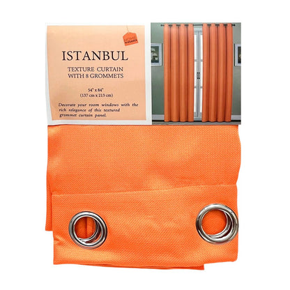 Cortina Istanbul Home Elegance / Orange con Aros 54" x 84" - Home Elegance - Titan.com.pa - 2100000079391