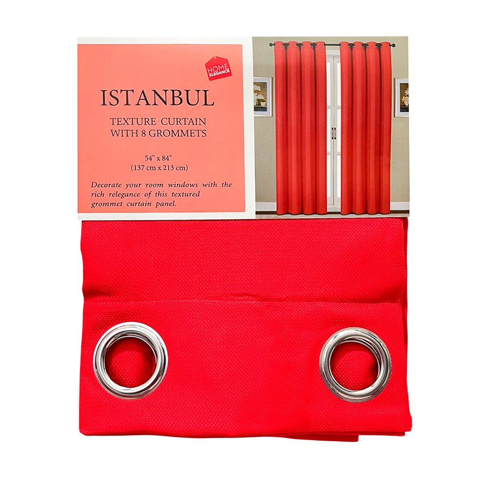 Cortina Istanbul Home Elegance / Roja con Aros – 54" x 84" - Home Elegance - Titan.com.pa - 2100000032952