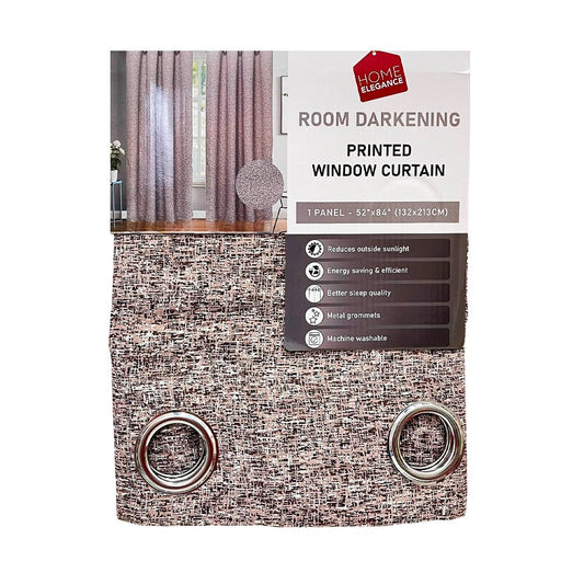 Cortina Jacquard Home Elegance / Taupe con Aros – 54" x 84" - Home Elegance - Titan.com.pa - 2100000593422