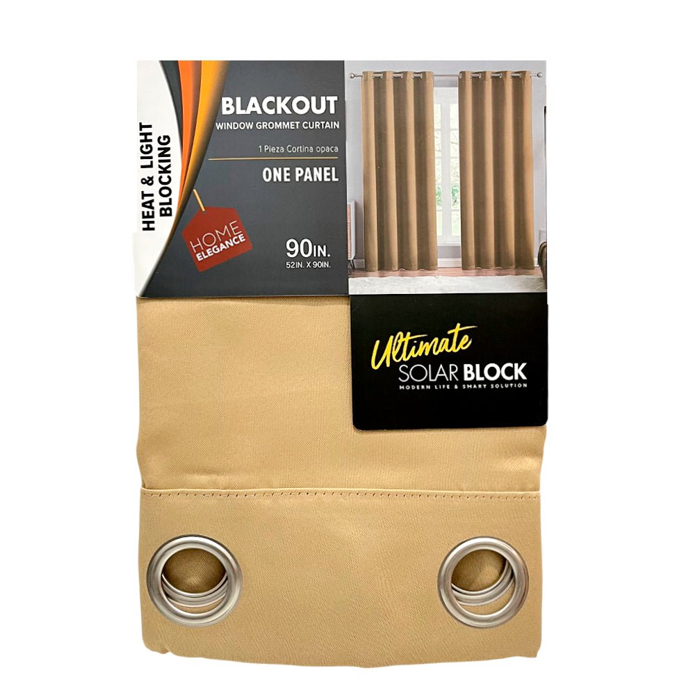 Cortina Jasmine / Home Elegance / Blackout Taupe con Aros / 52" x 90" - Home Elegance - Titan.com.pa - 2100000669707