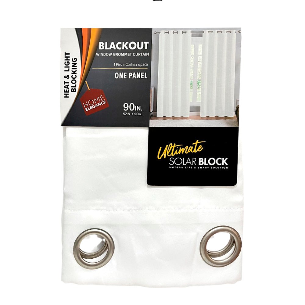 Cortina Jasmine / Home Elegance / Blackout White con Aros / 52" x 90" - Home Elegance - Titan.com.pa - 2100000398324