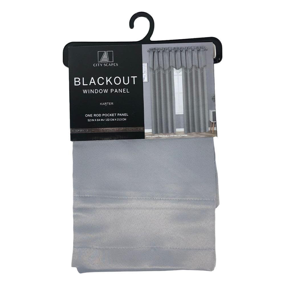 Cortina Karter Regal Home Con Rod Pocket Blackout 52" x 84" - Gris