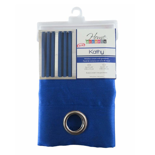 Cortina Kathy Home Elegance 55" x 84" Con Argolla - Azul