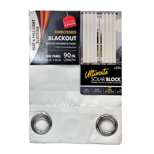 Cortina Leslie 54" x 90" Blackout Blanca / Home Elegance - Home Elegance - Titan.com.pa - 2100000117932