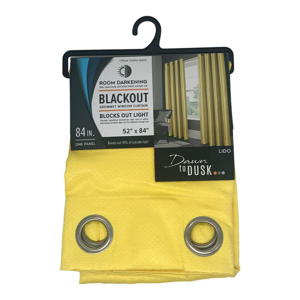 Cortina Lido Rt Designer Blackout Con Aros 52" x 84" - Amarillo
