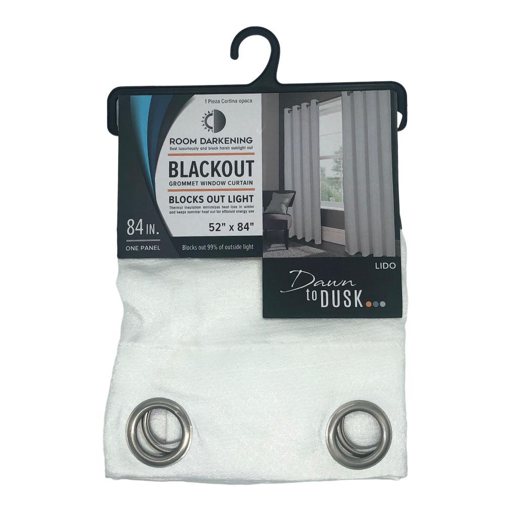 Cortina Lido Rt Designer Blackout Con Aros 52" x 84" - Blanco
