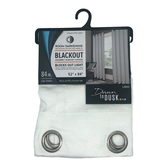 Cortina Lido Rt Designer Blackout Con Aros 52" x 84" - Blanco