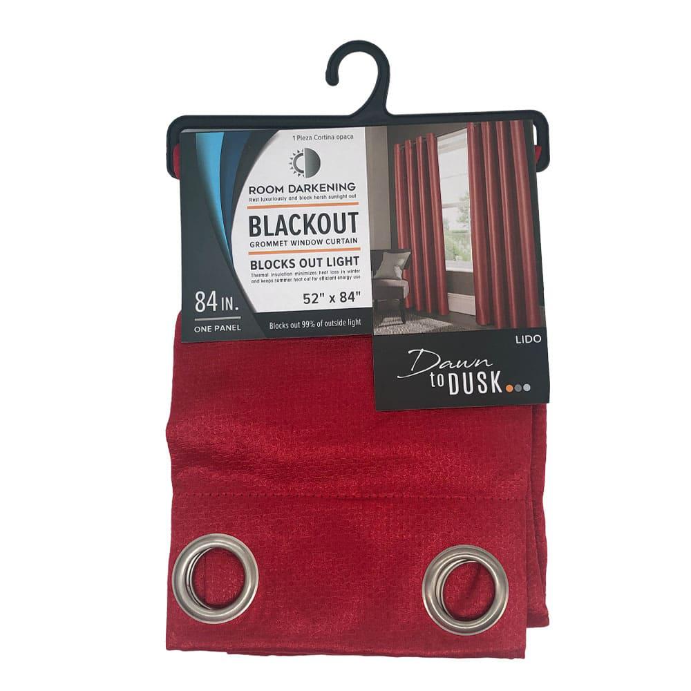 Cortina Lido Rt Designer Blackout Con Aros 52" x 84" - Rojo