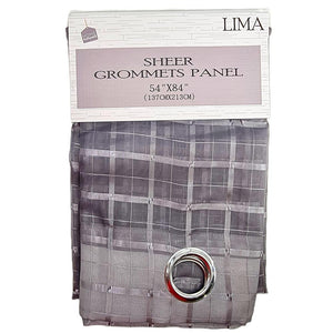 Cortina Lima Home Elegance Con Aros 54'' x 84'' - Gris Oscuro