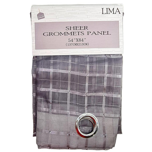 Cortina Lima Home Elegance Con Aros 54'' x 84'' - Gris Oscuro