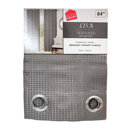 Cortina Lisa 54" x 84" Jacquard Charcoal / Home Elegance - Home Elegance - Titan.com.pa - 2100000958429