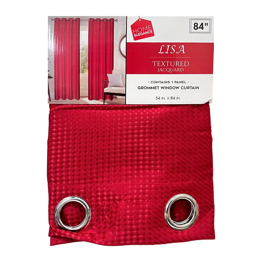 Cortina Lisa 54" x 84" Jacquard Roja / Home Elegance - Home Elegance - Titan.com.pa - 2100000345328