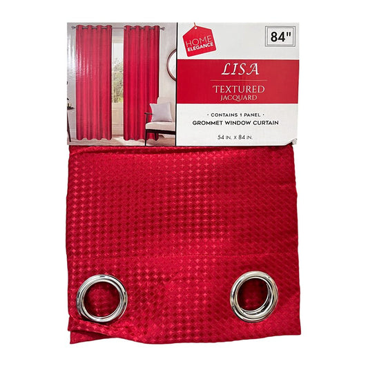 Cortina Lisa 54" x 84" Jacquard Roja / Home Elegance - Home Elegance - Titan.com.pa - 2100000345328