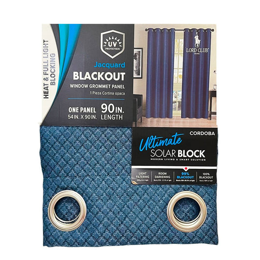 Cortina Lord Club Córdoba / Blackout / Azul Marino con Aros – 54" x 90" - Lord Club - Titan.com.pa - 2100000395309