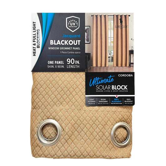 Cortina Lord Club Córdoba / Blackout / Taupe con Aros – 54" x 90" - Lord Club - Titan.com.pa - 2100000595594