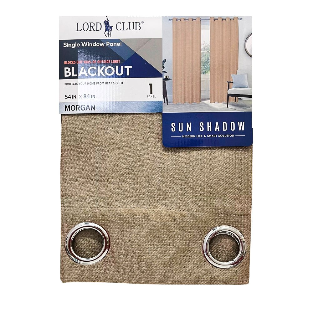 Cortina Lord Club Morgan / Blackout / Taupe con Aros – 54" x 84" - Lord Club - Titan.com.pa - 2100000898732