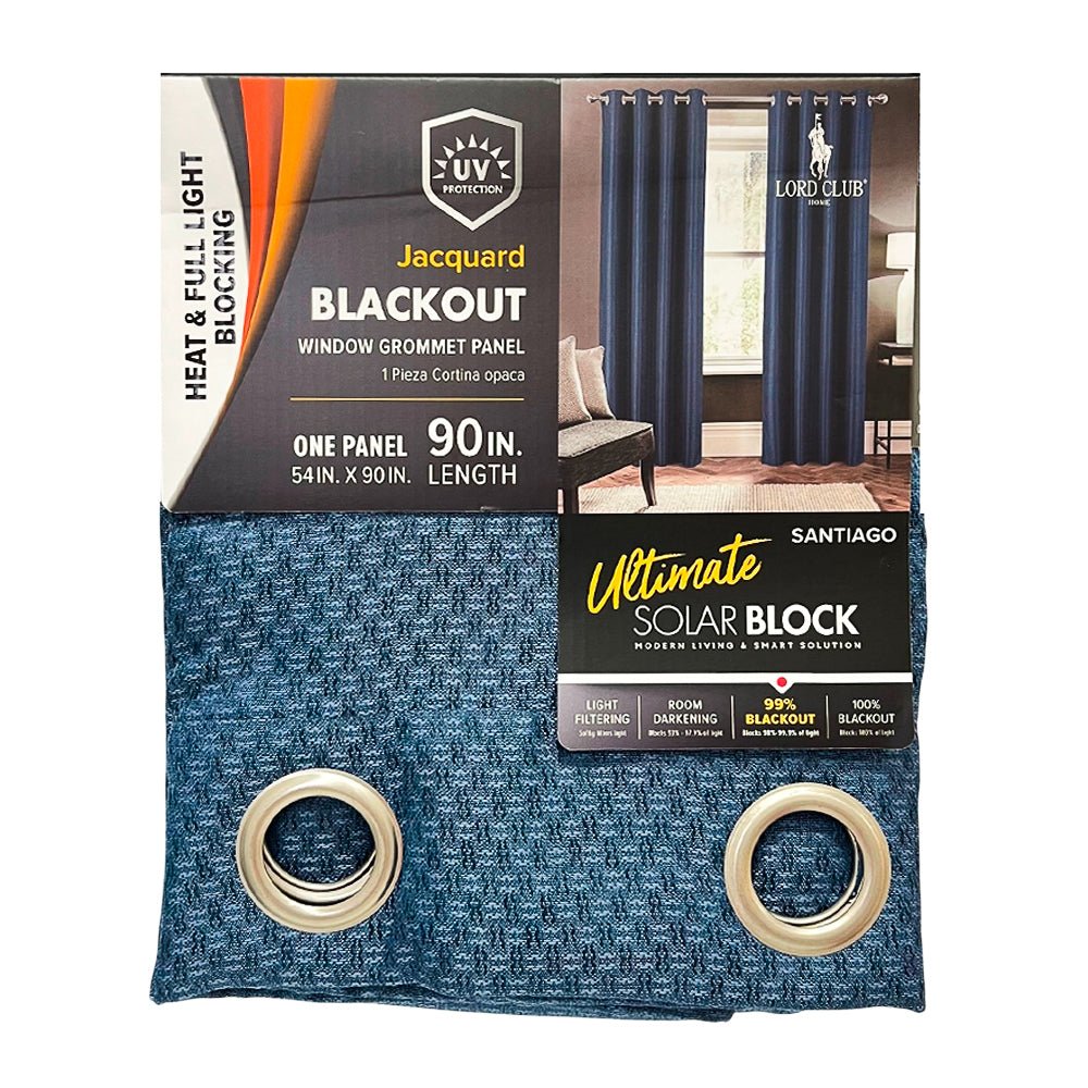 Cortina Lord Club Santiago / Blackout / Azul Marino con Aros – 54" x 90" - Lord Club - Titan.com.pa - 2100000159390