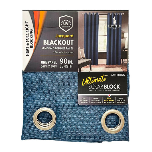 Cortina Lord Club Santiago / Blackout / Azul Marino con Aros – 54" x 90" - Lord Club - Titan.com.pa - 2100000159390