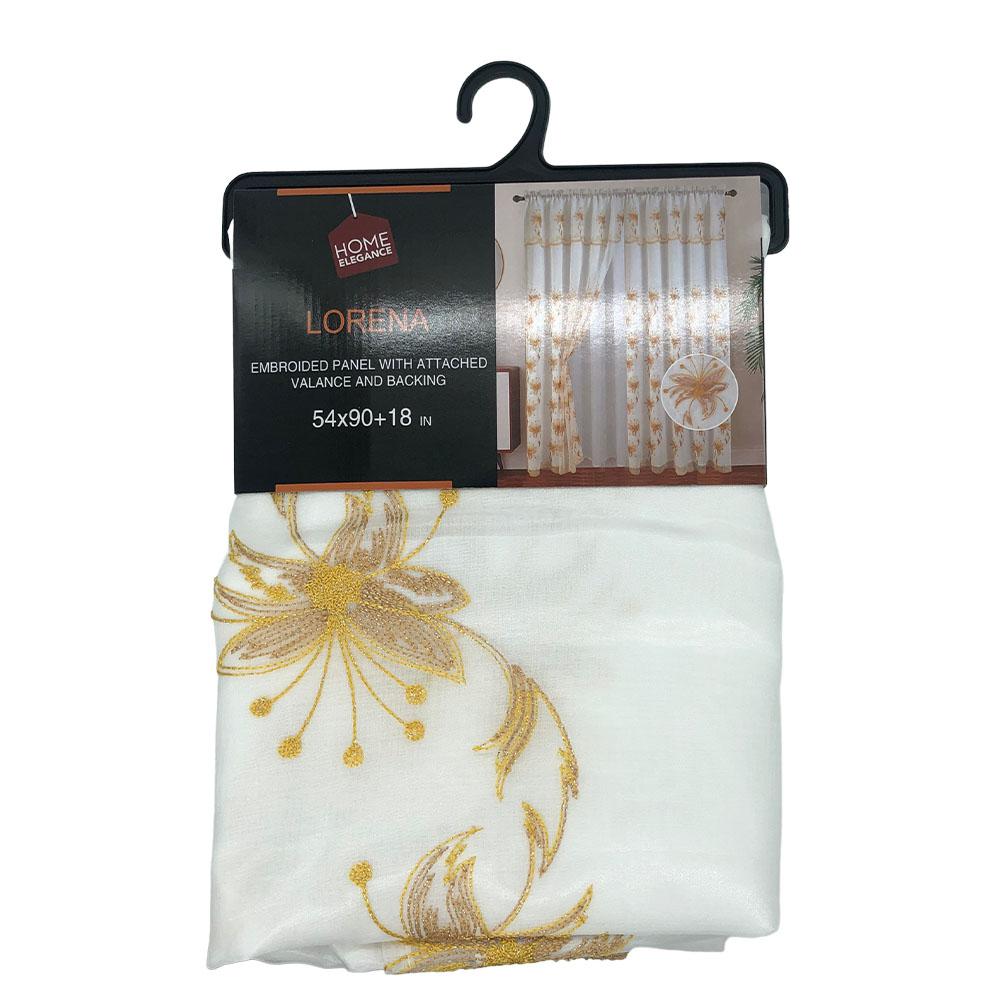 Cortina Lorena Home Elegance Con Cenefa 54" x 90" - Amarillo
