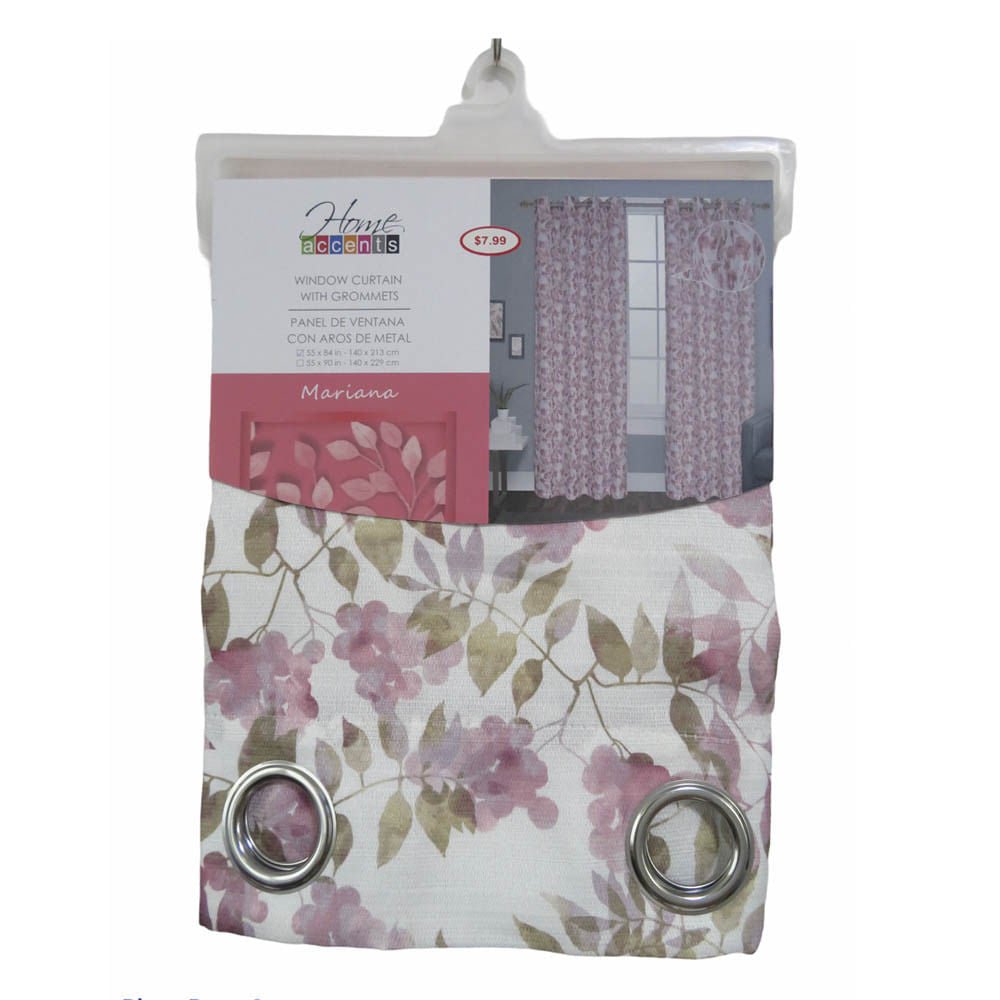 Cortina Mariana Home Elegance 55" x 84" - Rosa