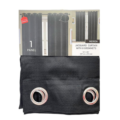 Cortina Merida Home Elegance / Black con Aros – 54" x 84" - Home Elegance - Titan.com.pa - 2100000555796