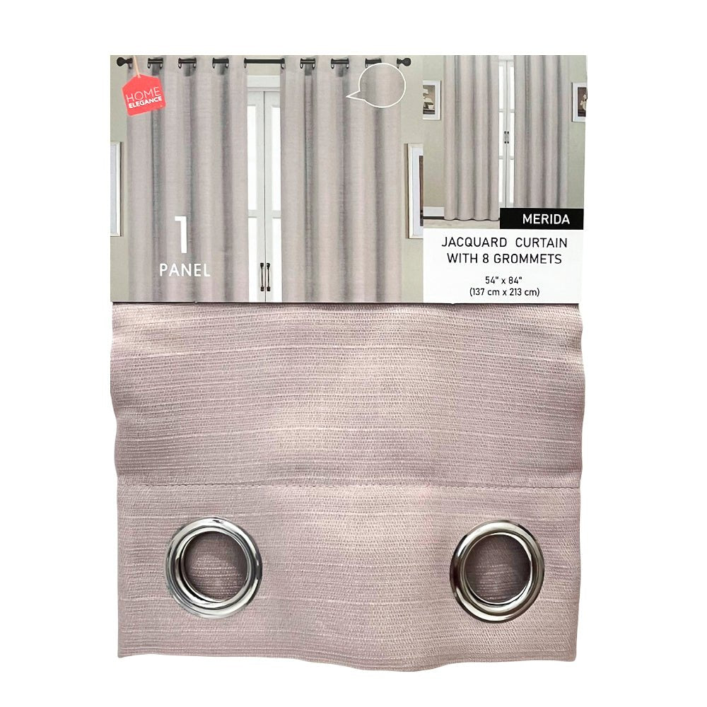 Cortina Merida Home Elegance / Grey con Aros – 54" x 84" - Home Elegance - Titan.com.pa - 2100000184910