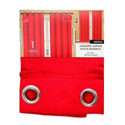 Cortina Merida Home Elegance / Roja con Aros – 54" x 84" - Home Elegance - Titan.com.pa - 2100000318001