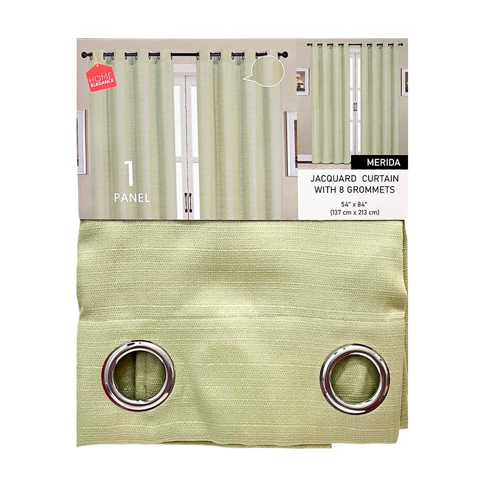 Cortina Merida Home Elegance / Sage con Aros – 54" x 84" - Home Elegance - Titan.com.pa - 2100000175741