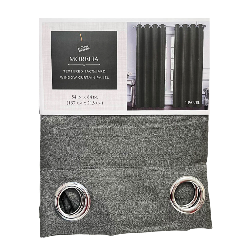 Cortina Morelia Home Elegance / Charcoal con Aros – 54" x 84" - Home Elegance - Titan.com.pa - 2100000835386