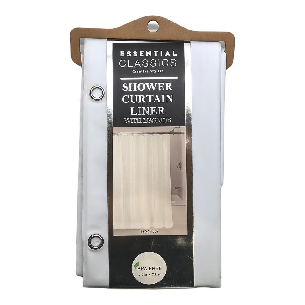 Cortina Para Baño 3D Estex Essential Classic Peva de 70" x 72" - Blanco