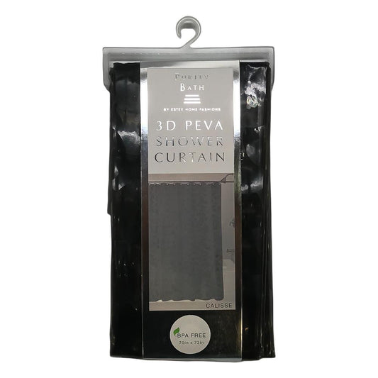 Cortina Para Baño 3D Estex Purity Bath Peva de 70" x 72" - Gris