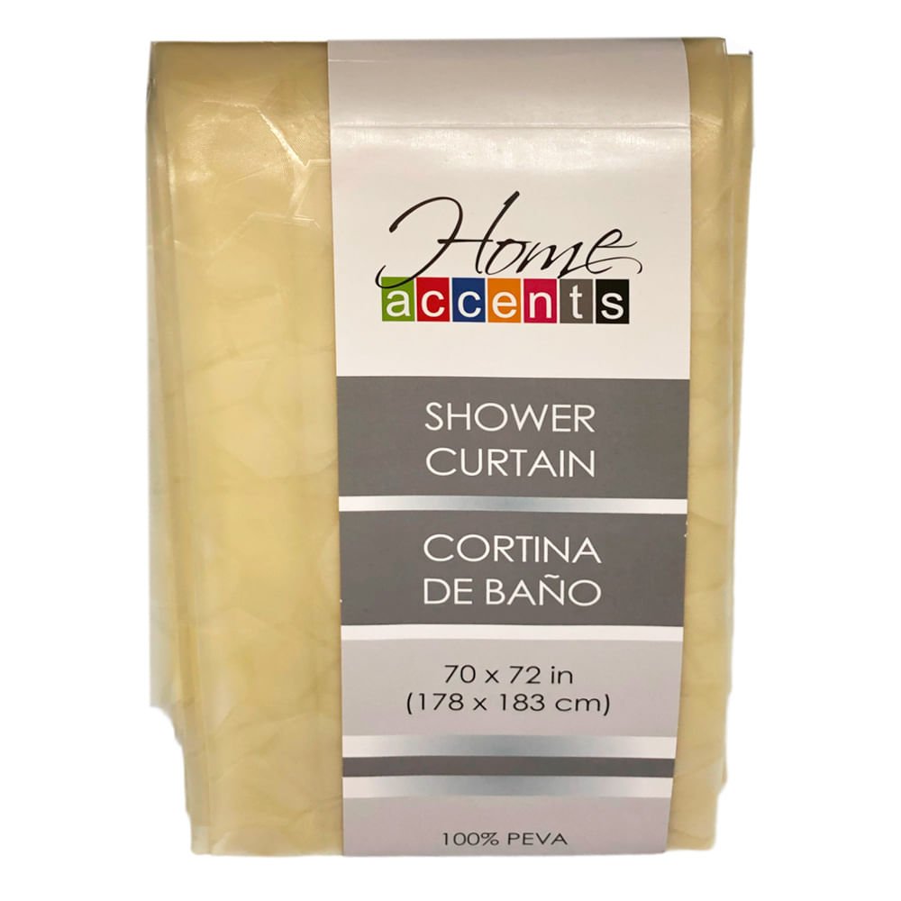 Cortina Para Baño Home Accents 70" x 72" - Beige Oscuro