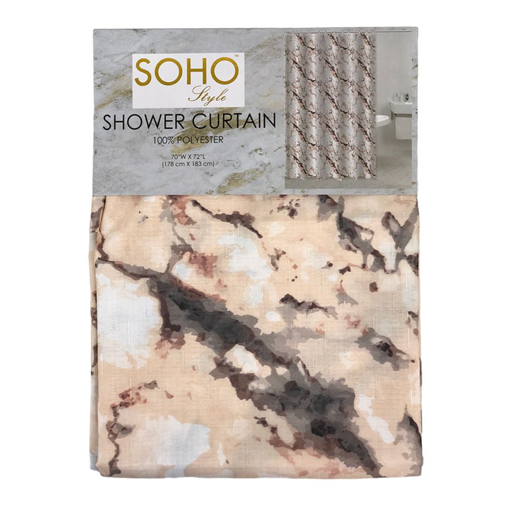 Cortina Para Baño Popular Bath Marble Pink de Tela 70" x 72"
