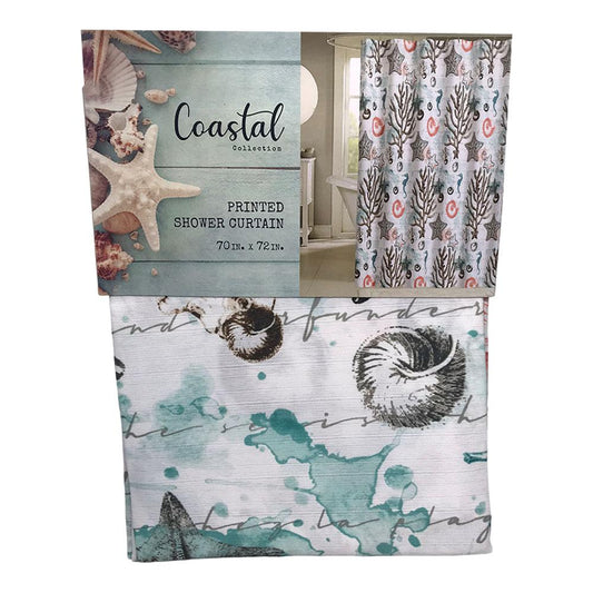 Cortina Para Baño Rt Designer Coastal Seahorse de Tela 70" x 72"