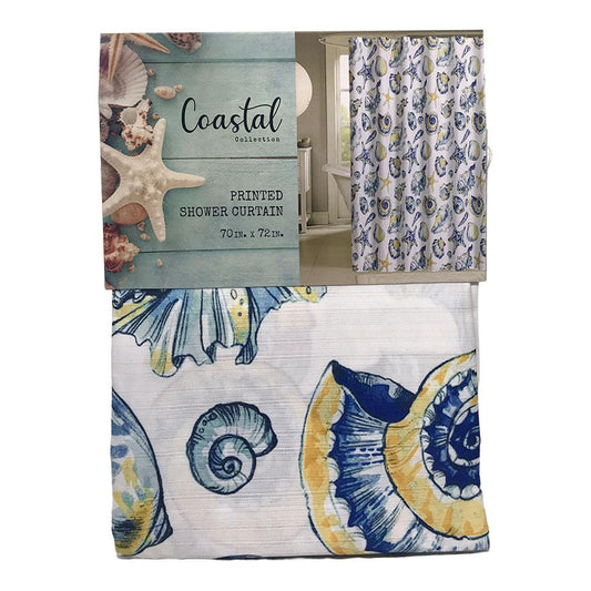 Cortina Para Baño Rt Designer Coastal Sunshell de Tela 70" x 72"
