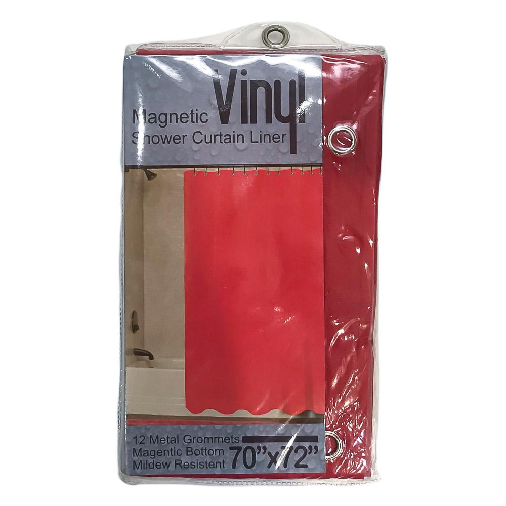 Cortina Para Baño Rt Designer con Aros 70" x 72" - Rojo