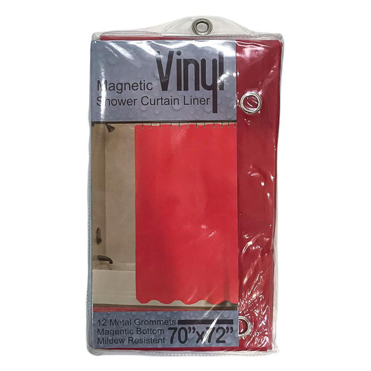 Cortina Para Baño Rt Designer con Aros 70" x 72" - Rojo