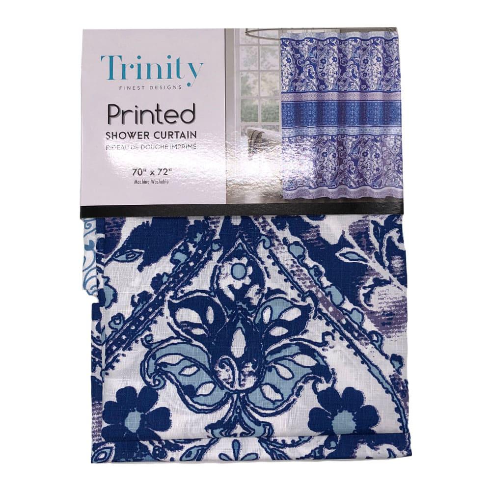 Cortina Para Baño Rt Designer Trinity de Tela 70" x 72"