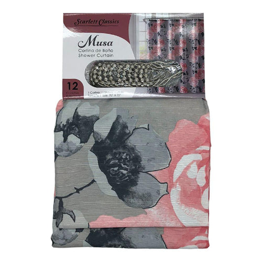 Cortina Para Baño Scarlett Classics de Tela 13 Piezas