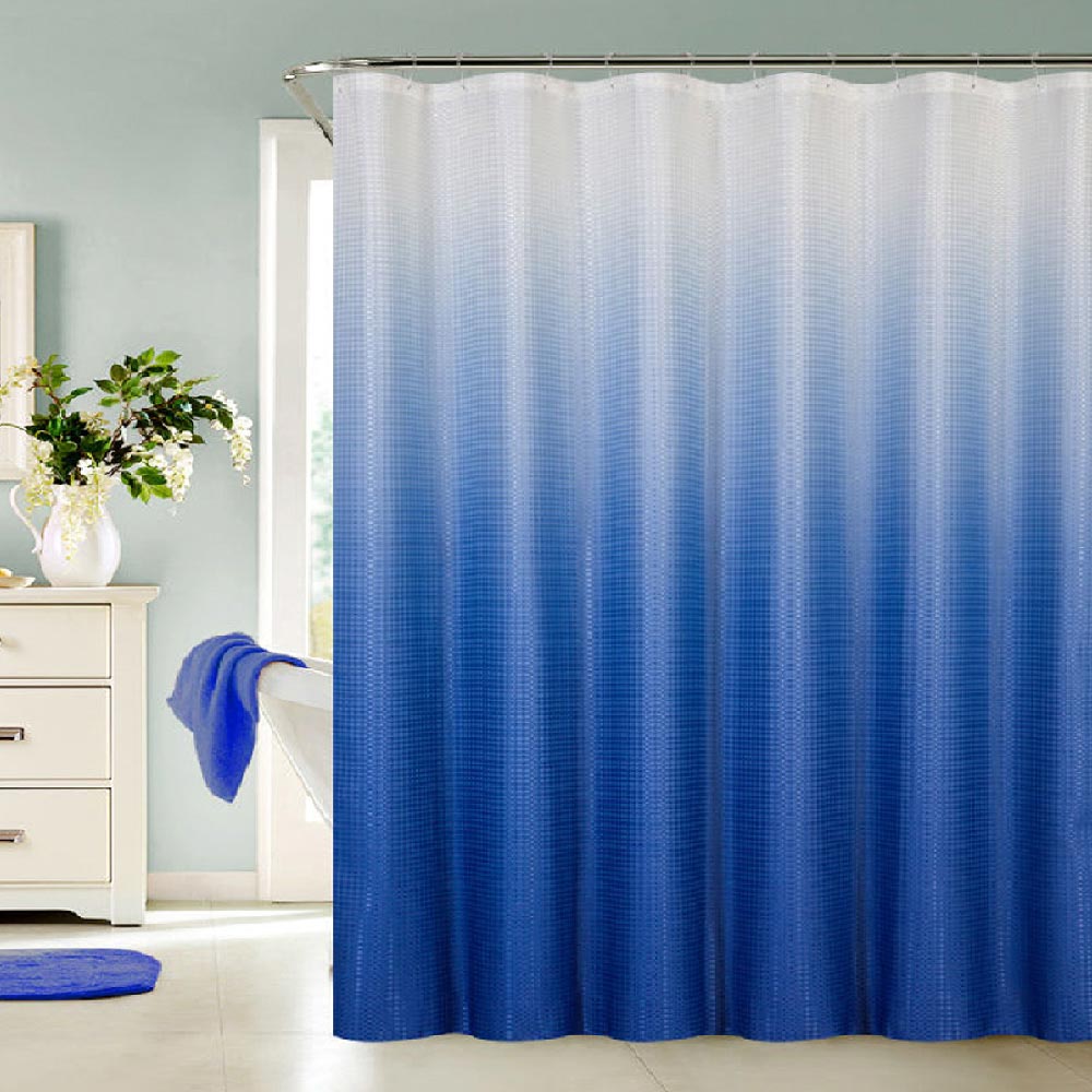 Cortina Para Baño Tela Ombre 70" x 72" - Azul Marino
