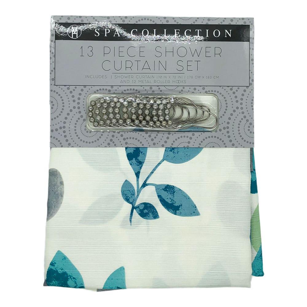 Cortina Para Baño Vivatex de Tela 13 Piezas
