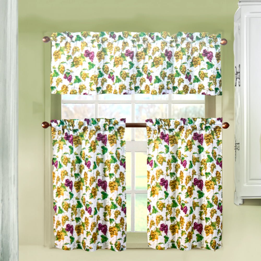 Cortina Para Cocina / Grapes / Home Elegance de 3 Piezas / Estampada - Home Elegance - Titan.com.pa - 2100000498062