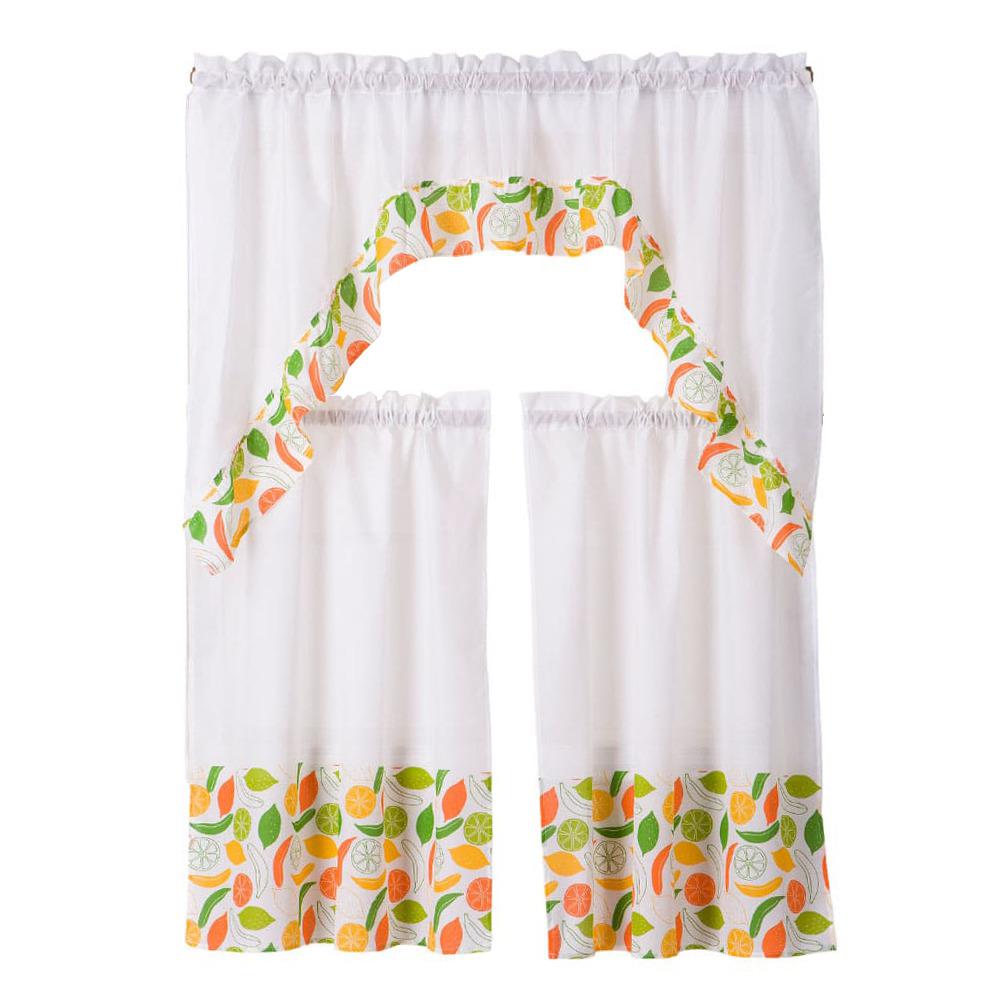 Cortina Para Cocina Home Accents Frutas 3 piezas