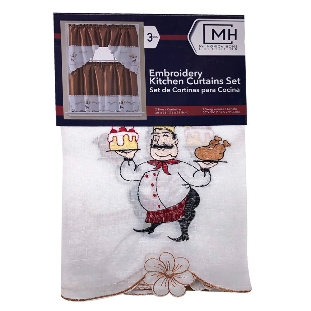 Cortina Para Cocina Monica Home 3 Piezas - Surtido