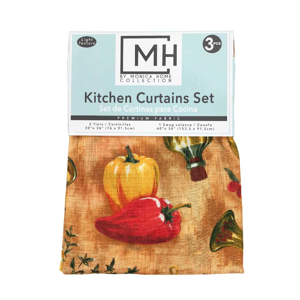 Cortina Para Cocina Monica Home 3 Piezas - Surtido