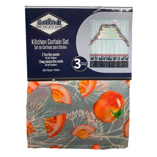 Cortina Para Cocina The Palace Home 3 Piezas