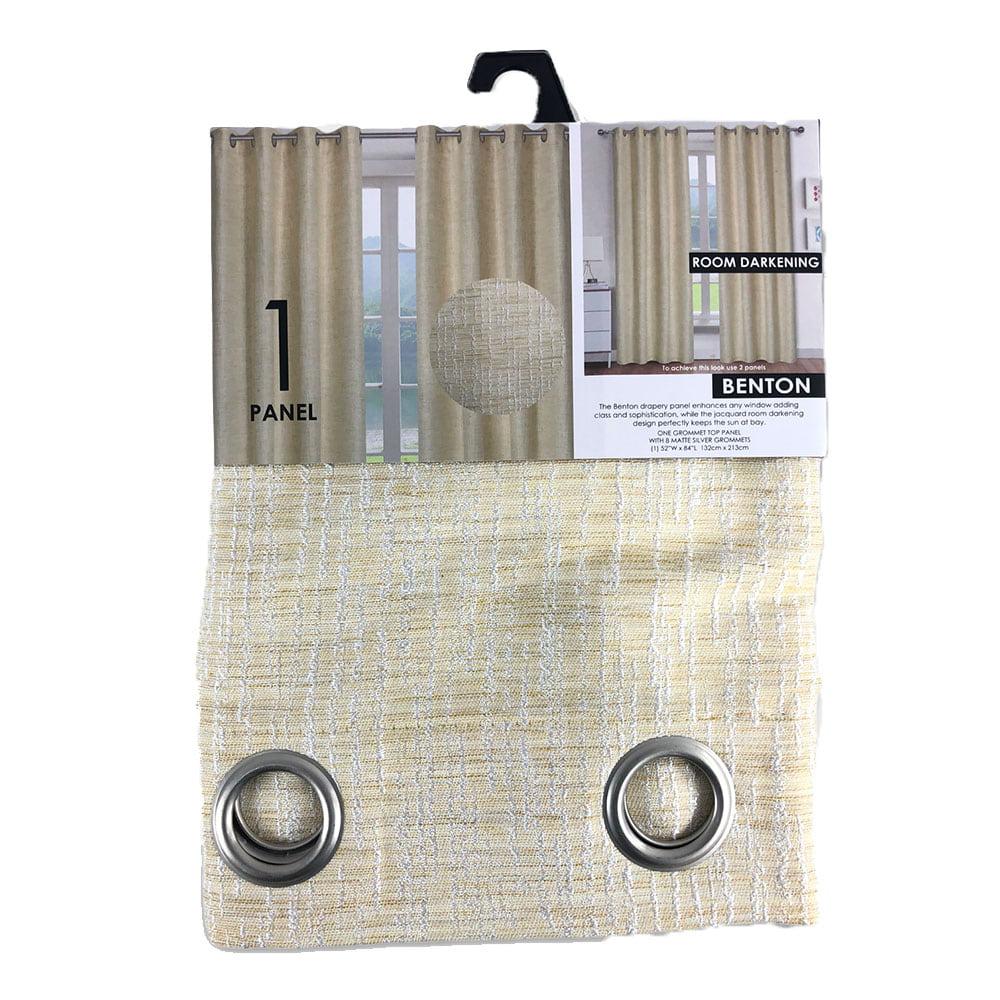 Cortina Popular Bath Benton Con Argollas de 52" x 84" - Dorado