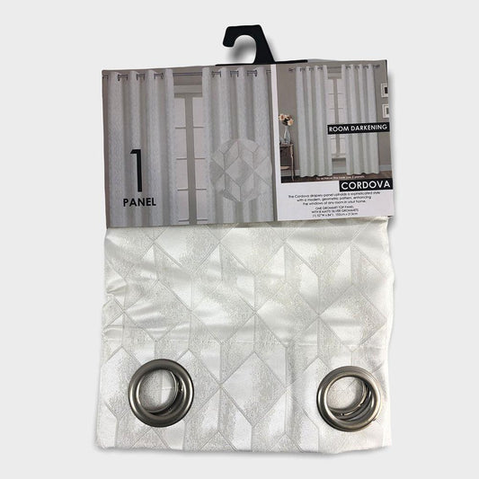 Cortina Popular Bath Cordova Con Aros de 52" x 84" - Blanco