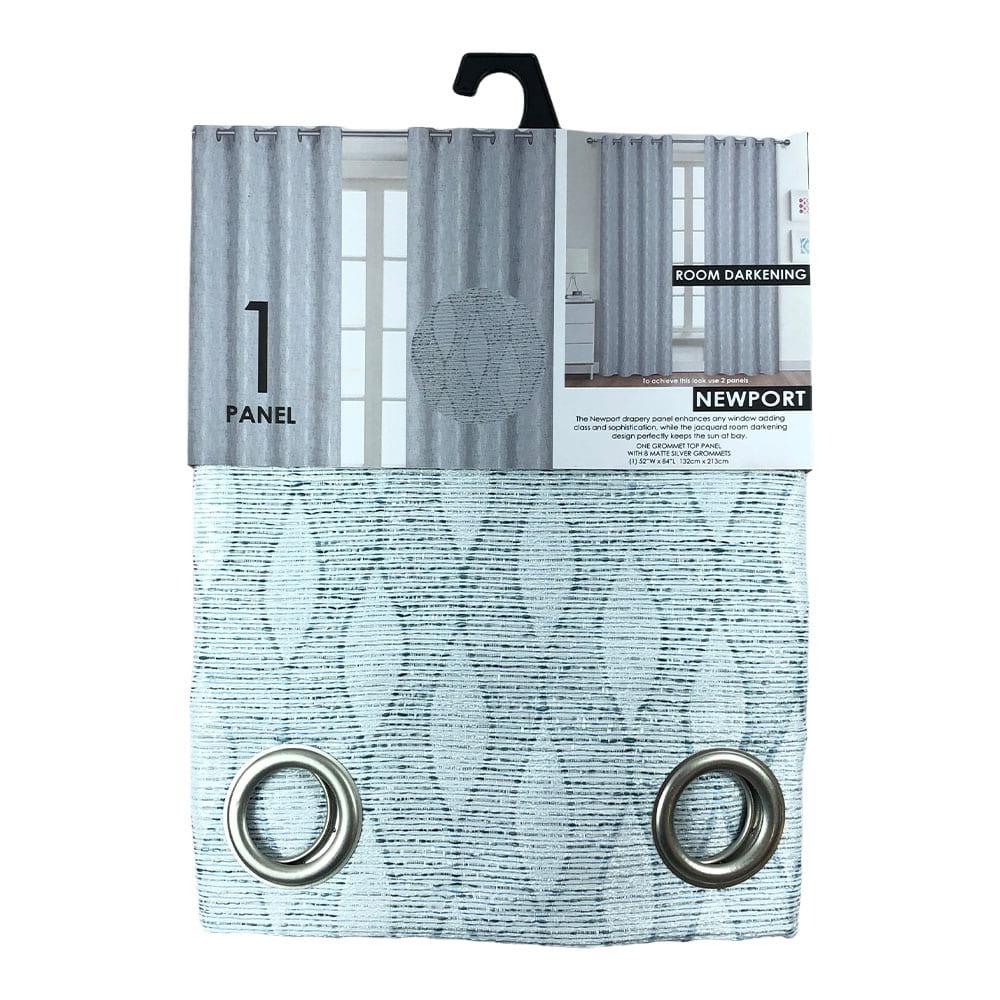 Cortina Popular Bath Newport Con Aros de 52" x 84" - Azul Claro