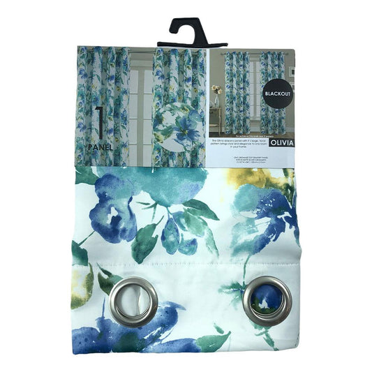 Cortina Popular Bath Olivia Blackout Con Aros de 54" x 84" - Azul
